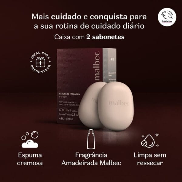 Sabonete em Barra Malbec 2x80g - Imagem 3
