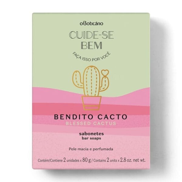 Sabonete em Barra Cuide-se Bem Bendito Cacto 2 Unidades 80g Cada - Imagem 3