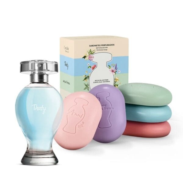 Presente Botticollection: Thaty Colônia 100ml + Kit Sabonetes Boticollection 80g