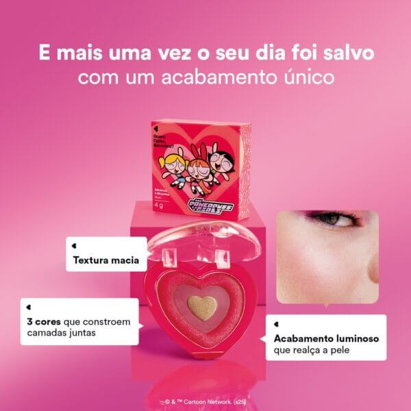 Blush Compacto Salvamos O Dia Juntas QDB As Meninas Super Poderosas 4g - Imagem 3