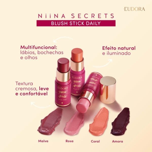 Blush Stick Daily Malva Niina Secrets 5g - Imagem 2