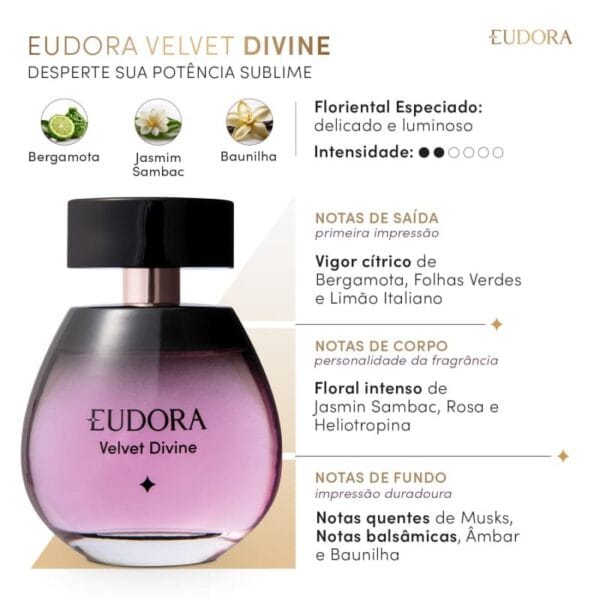 Eudora Velvet Divine Colônia 100ml - Imagem 3