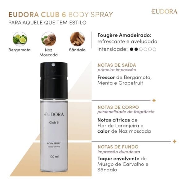 Body Spray Club 6 - 100ml - Imagem 2