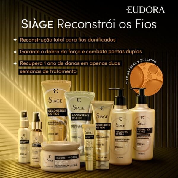 Refil Shampoo Siàge Reconstrói os Fios 400ml - Imagem 2