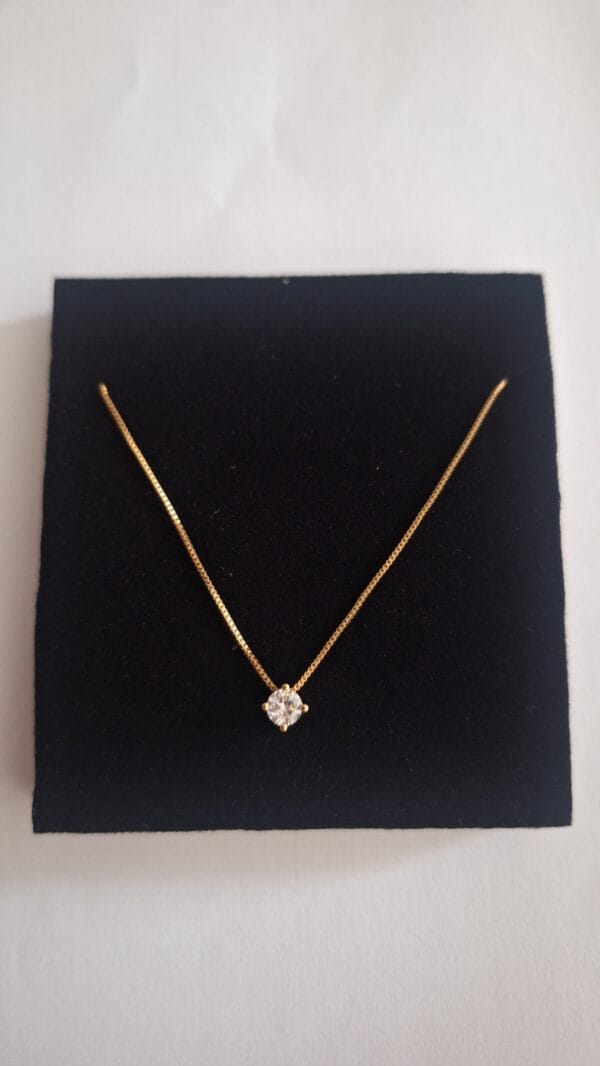 Colar Ponto de luz - Banhado em Ouro18k - Imagem 2