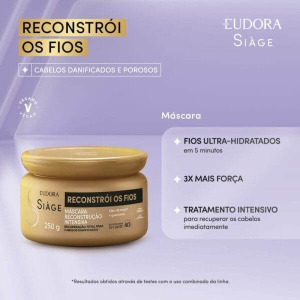 Máscara Capilar Siàge Reconstrói Os Fios 250g - Imagem 2