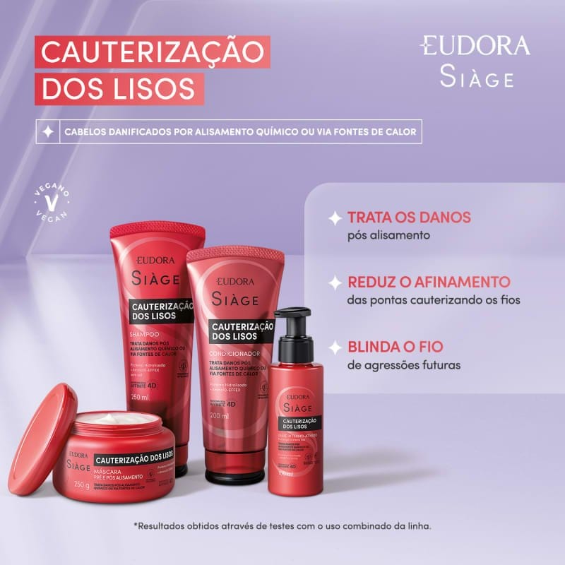 Leave-in Capilar Siàge Cauterização dos Lisos 100ml - Imagem 4