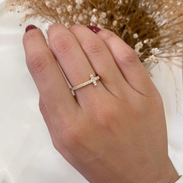 Anel Cruz Cravejada - n°18 - Imagem 3