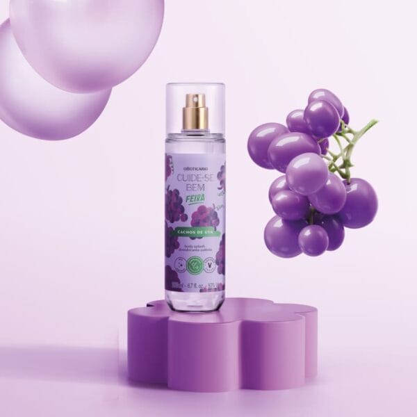 Body Splash Colônia Cuide-se Bem Feira Cachos de Uva 200ml - Imagem 4