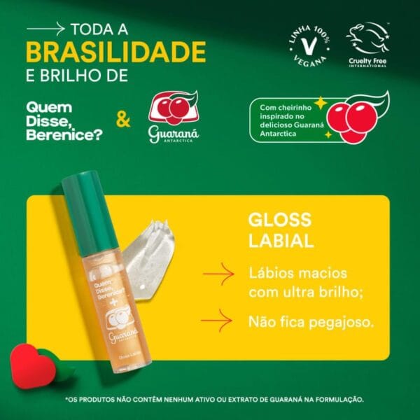 Gloss Labial QDB E Guaraná Antarctica 10ml - Imagem 4