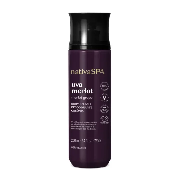 Body Splash Colônia Nativa Spa Uva Merlot - 200ml