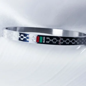Bracelete inspiração gucci em aço inoxidável