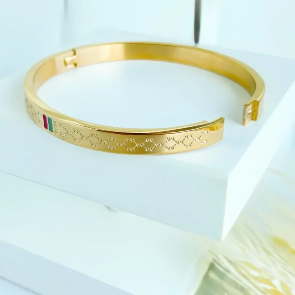Bracelete inspiração gucci em aço inoxidável