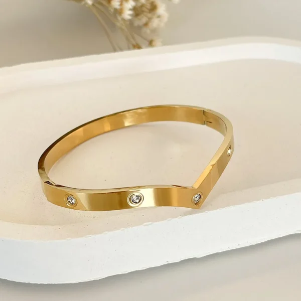 Bracelete mulher maravilha em aço inoxidável