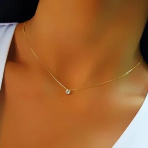 Colar Ponto de luz - Banhado em Ouro18k