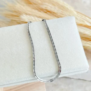 Pulseira linha laminada em aço inoxidável