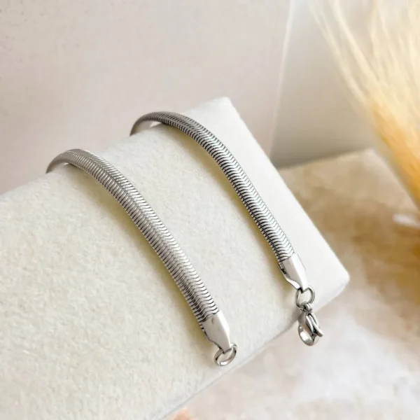 Pulseira snake em aço inoxidável