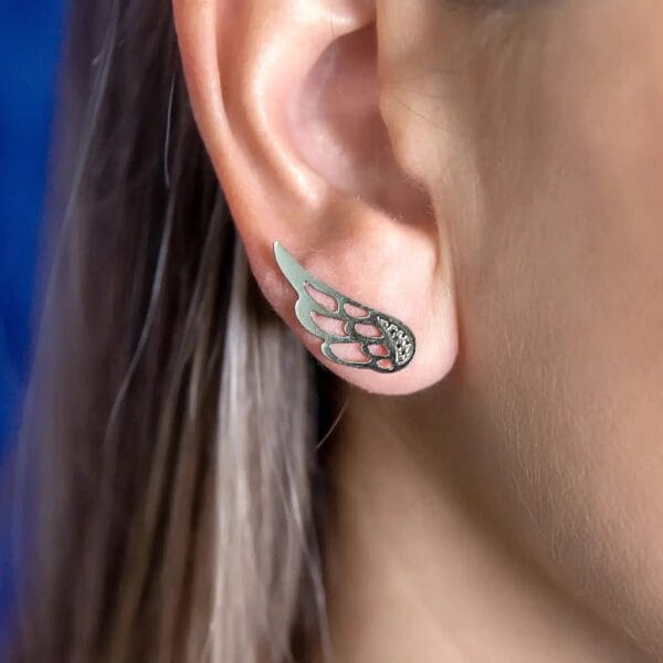 Brinco Ear Cuff Asa em Aço Inox