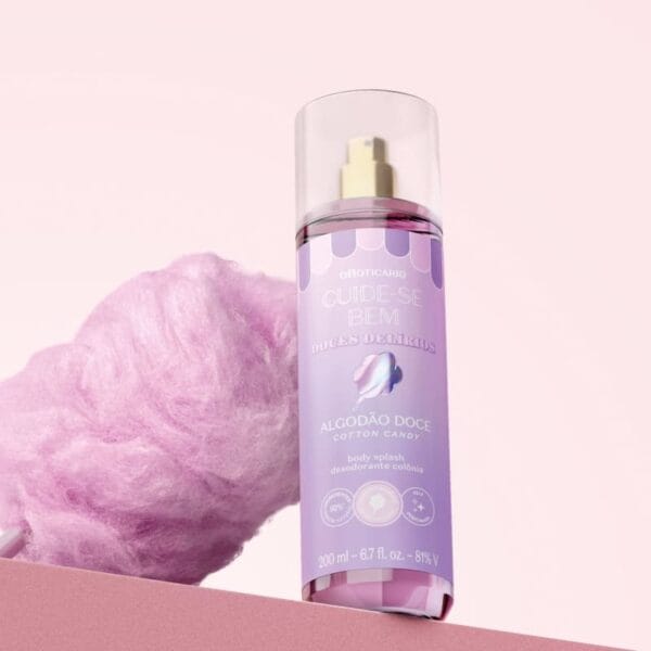 Body Splash Colônia Cuide-se Bem Doces Delírios Algodão Doce 200ml - Imagem 3