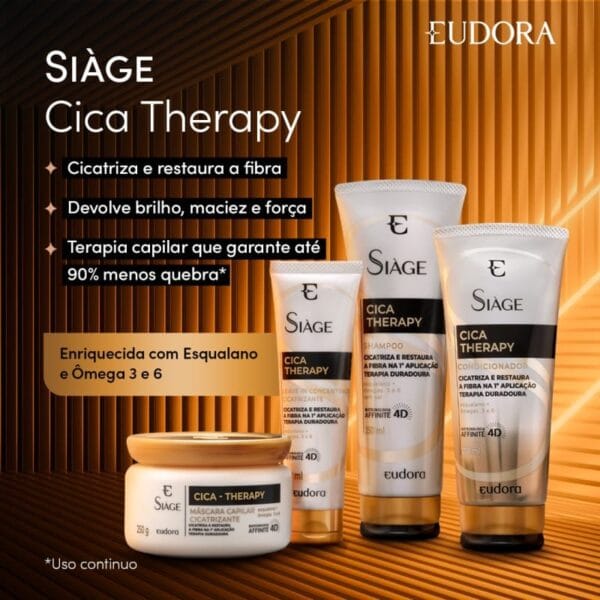 Combo Siàge Cica-Therapy: Shampoo 250ml + Condicionador 200ml - Imagem 3