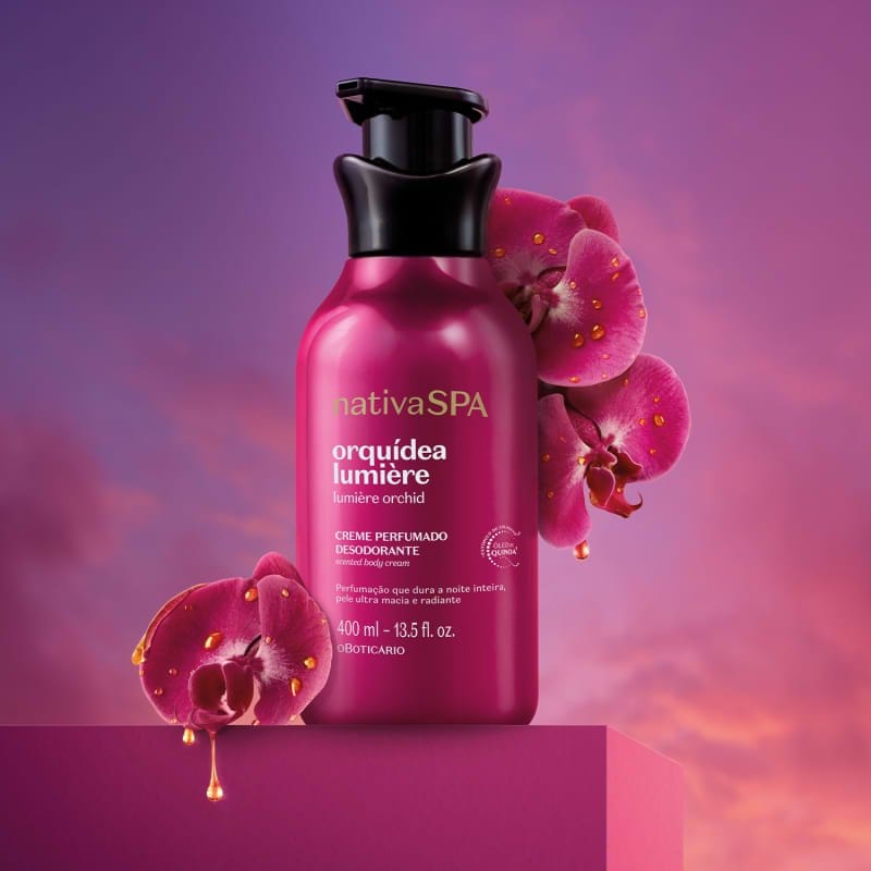 Creme Perfumado Nativa SPA Orquidea Lumière 400ml - Imagem 4
