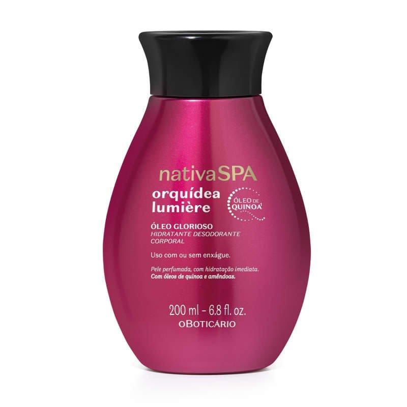 Óleo Glorioso Hidratante Corporal Nativa SPA Orquídea Lumière 200ml
