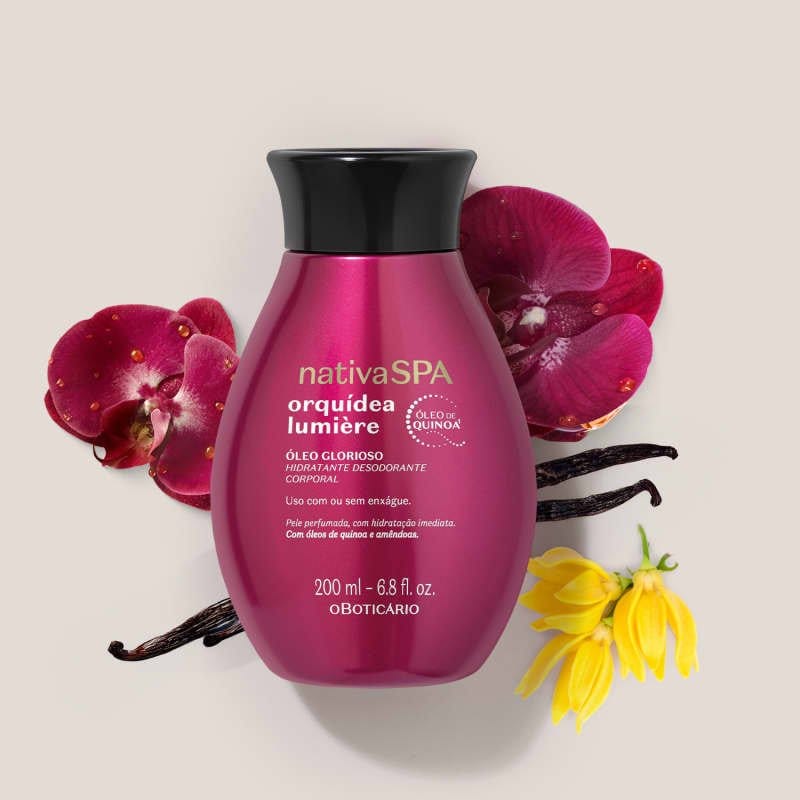 Óleo Glorioso Hidratante Corporal Nativa SPA Orquídea Lumière 200ml - Imagem 5