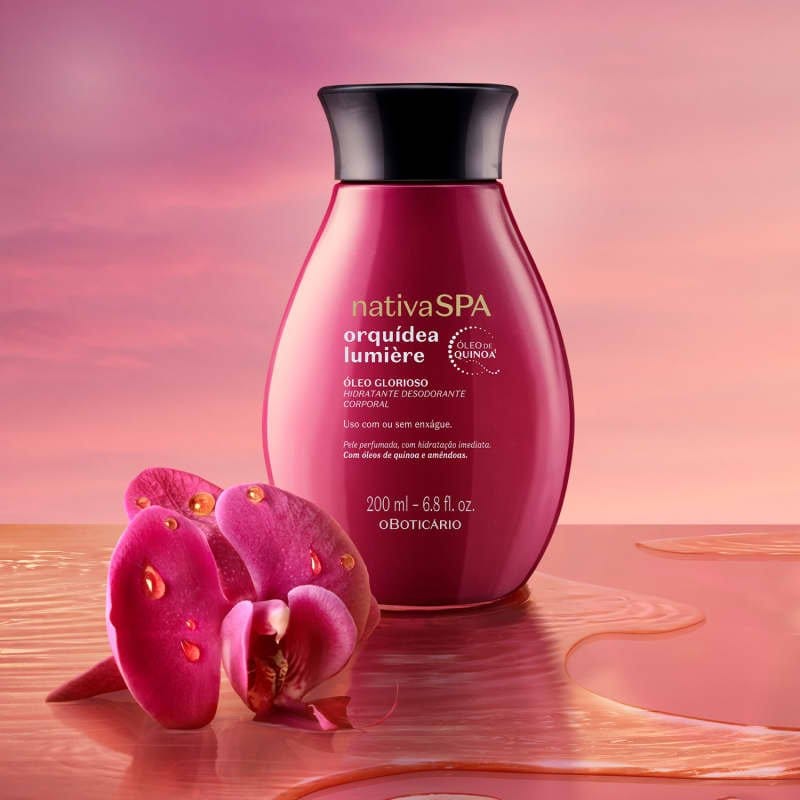 Óleo Glorioso Hidratante Corporal Nativa SPA Orquídea Lumière 200ml - Imagem 2