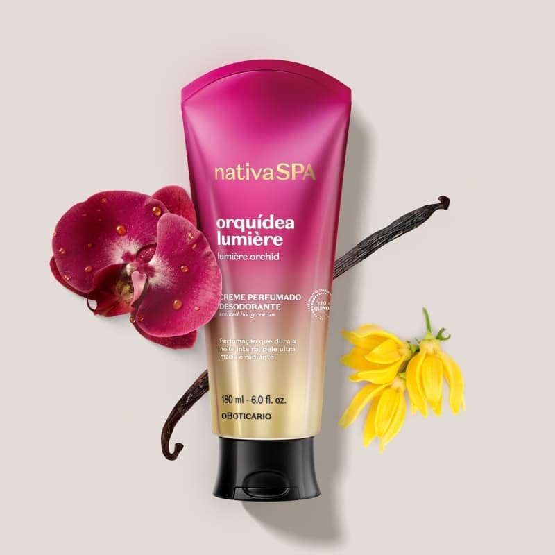 Creme Perfumado Desodorante Nativa SPA Orquídea Lumière 180ml - Imagem 3