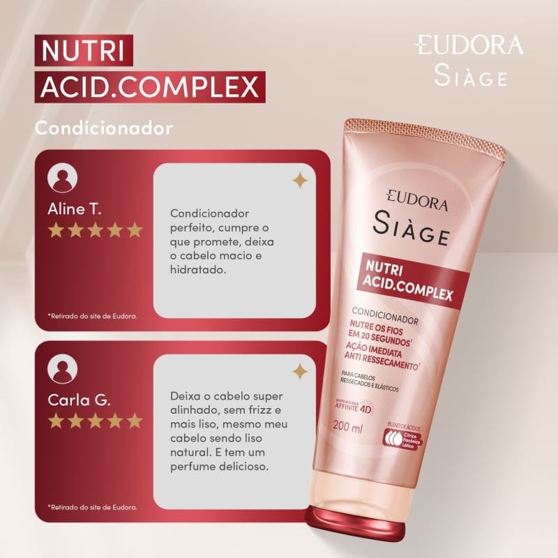 Condicionador Siàge Nutri Acid.Complex 200ml - Imagem 2