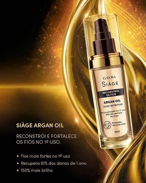 Argan Oil Siàge Reconstrói os Fios 60ml - Imagem 2