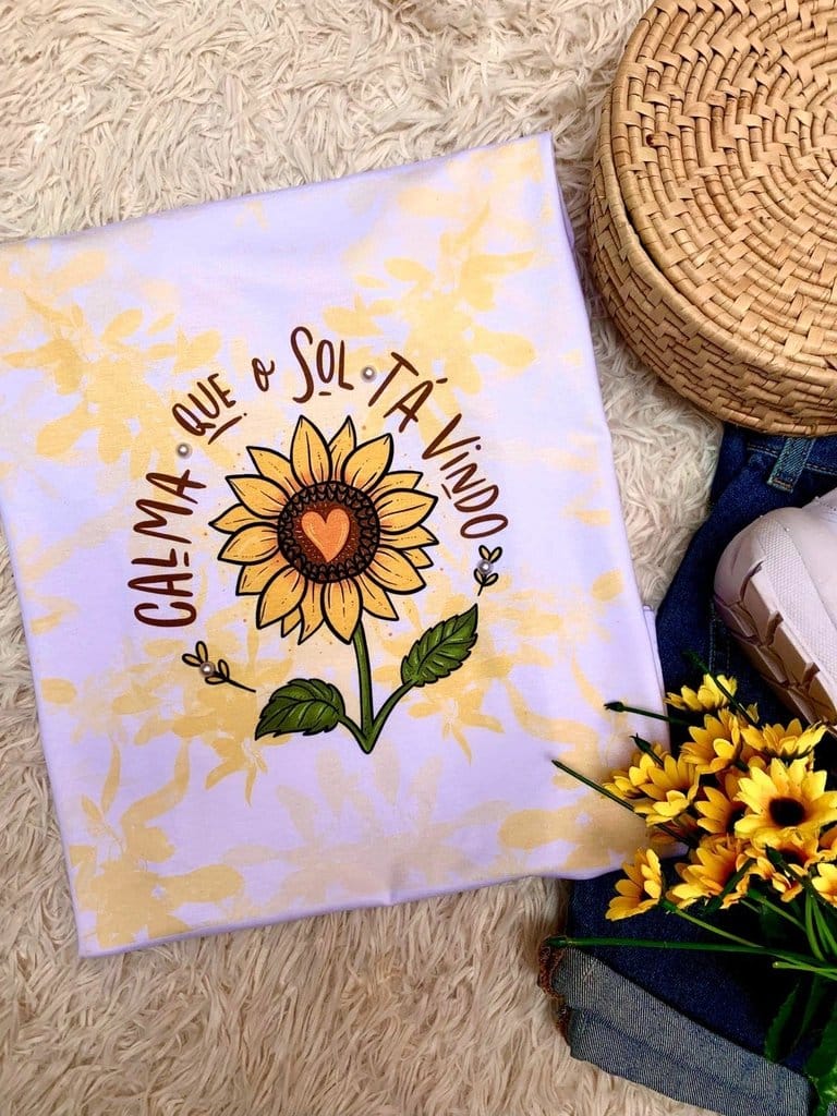 TSHIRT CALMA QUE O SOL TÁ VINDO
