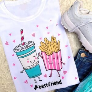 TSHIRT #BESTFRIENDS (PÉROLA NA ESTAMPA) - G