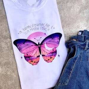 TSHIRT A TRANSFORMAÇÃO É SUA MAIOR FORÇA