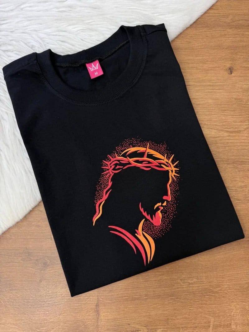 TSHIRT DESENHO ROSTO JESUS
