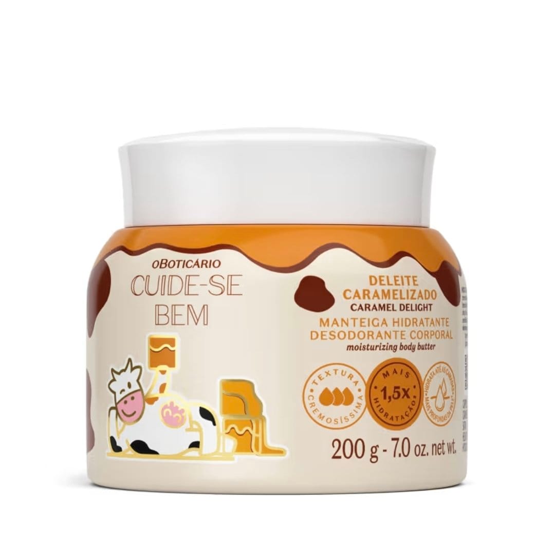Manteiga Hidratante Corporal Cuide-Se Bem Deleite Caramelizado 200g