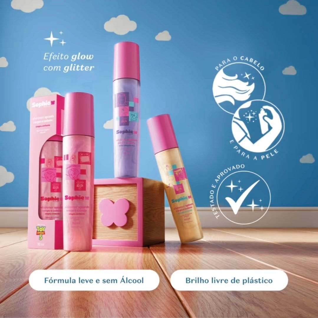 Shimmer Splash Corpo e Cabelo Sophie Toy Story 5 Chapéu Cintilante - 110ml - Imagem 5