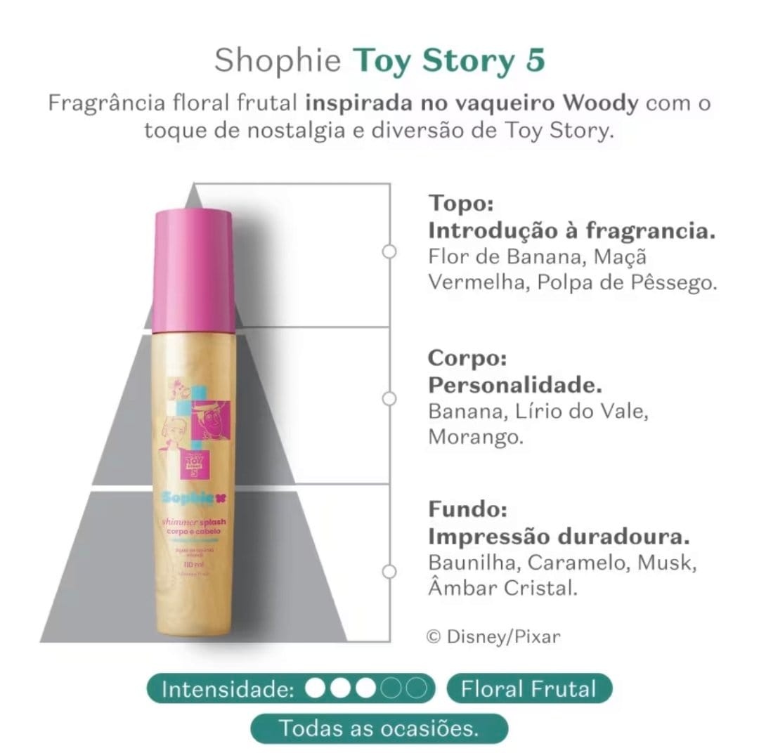 Shimmer Splash Corpo e Cabelo Sophie Toy Story 5 Amizade Iluminada - 110ml - Imagem 5