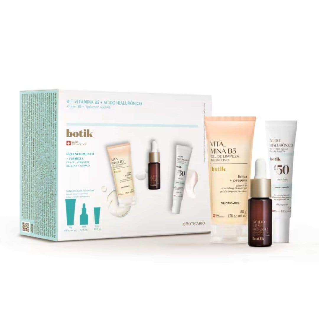 Mini Kit Botik Vitamina B5 + Ácido Hialurônico (3 itens)