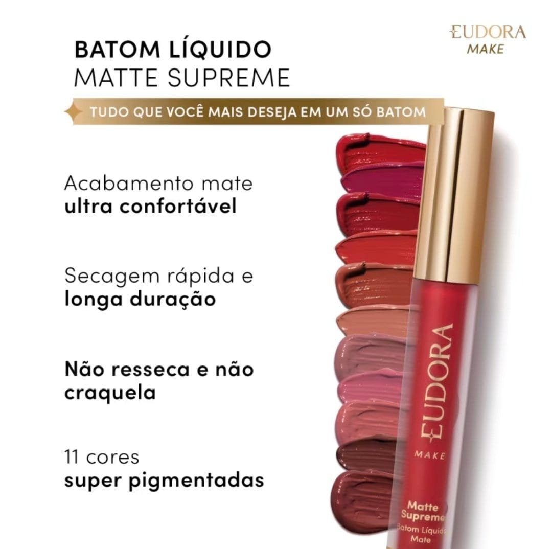 Batom Líquido Matte Supreme Marrom Precioso 4,0ml - Imagem 3