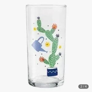 Kit 3 Copos De Vidro Coleção Cactos 300 Ml Avon