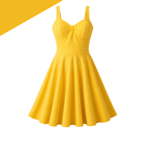 Vestido Godê amarelo