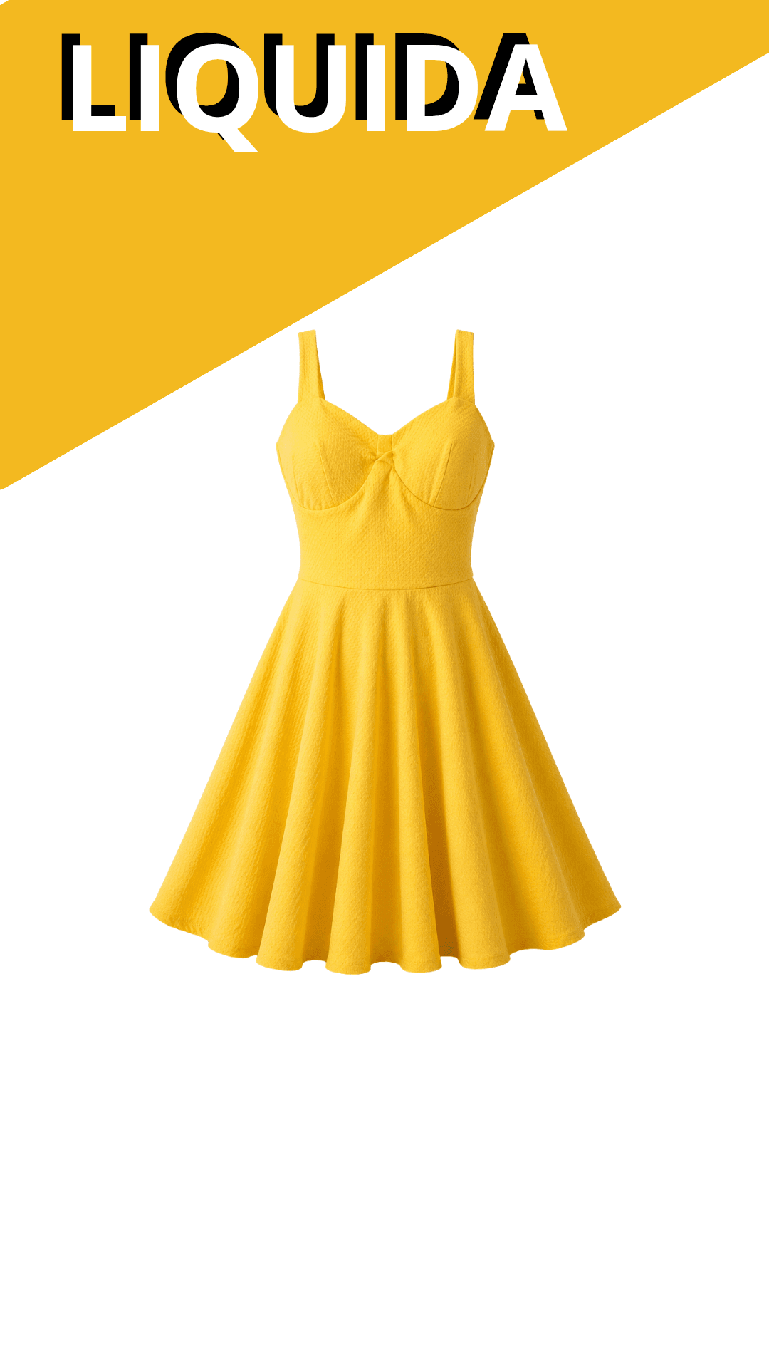 Vestido Godê amarelo