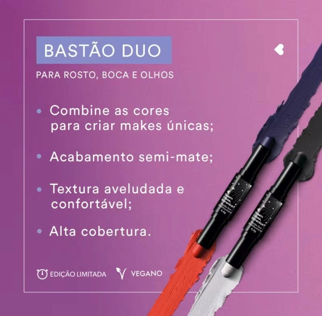 Bastão Duo Multifuncional Preto e Branco 4,4g - Imagem 5