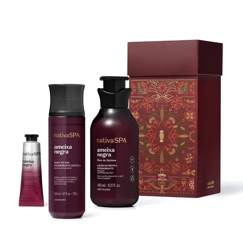 Presente Natal Nativa Spa Ameixa Negra (3 itens)